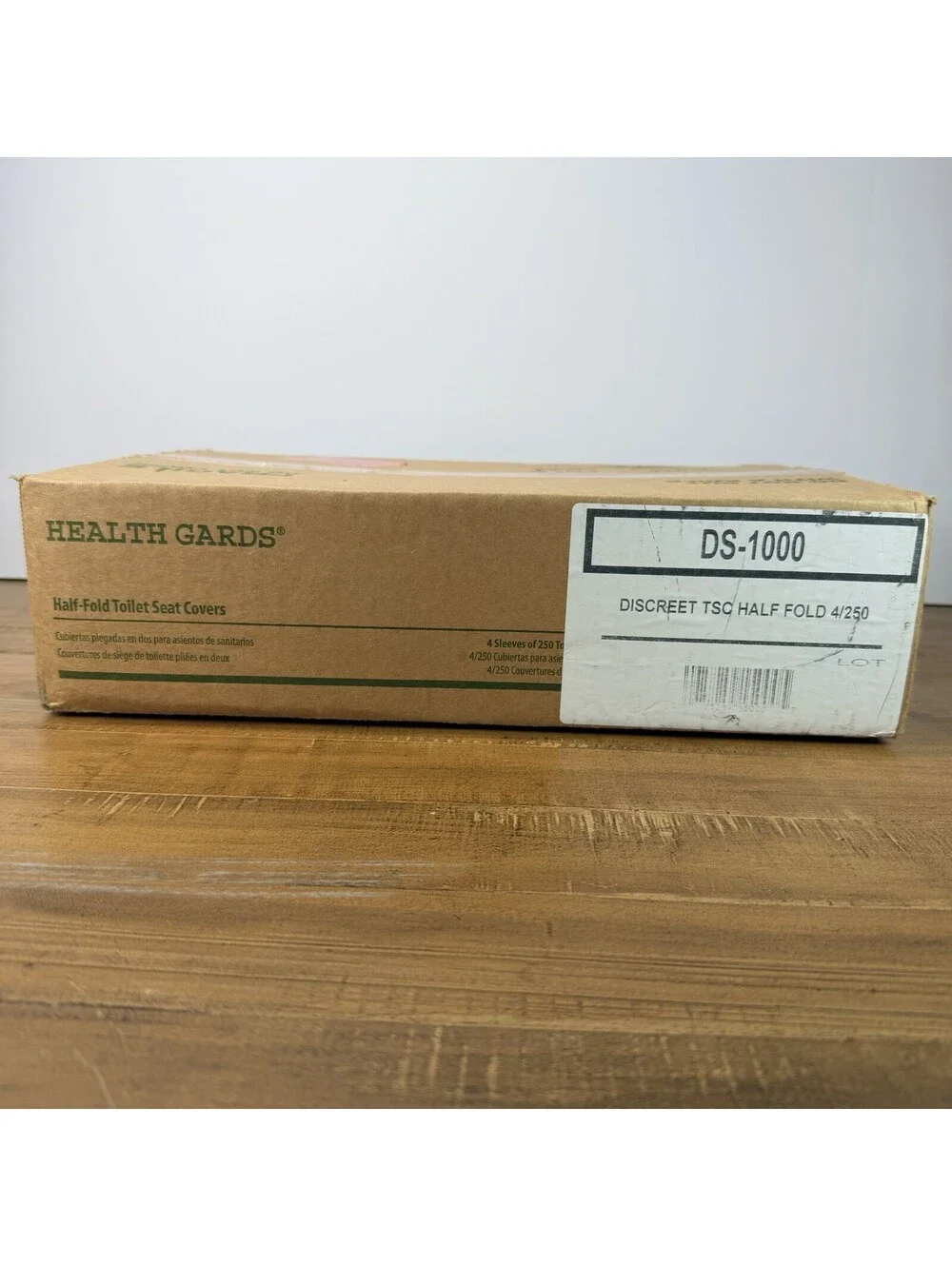 NEW Health Gards DS-1000 Half Fold Toilet Seat Covers 1000 Count 4x250 Bulk